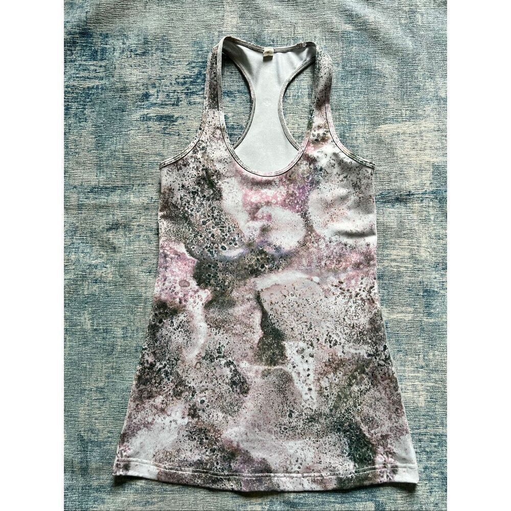 Lululemon Cool Racerback Sugar Crush Multi Athletic Tank Top Size 6